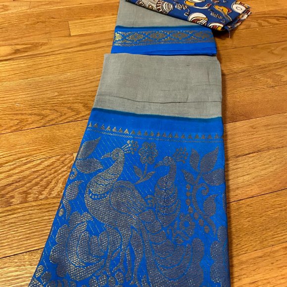 Madurai Sungudi Cotton Saree - Plain Body and Mayuri Pattu Big Border for Women - Picture 2 of 3